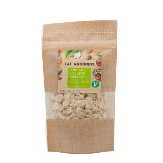Gd Eat Goodness Org Almond Flakes 90G , 90GR - Aytac Foods Wholesale