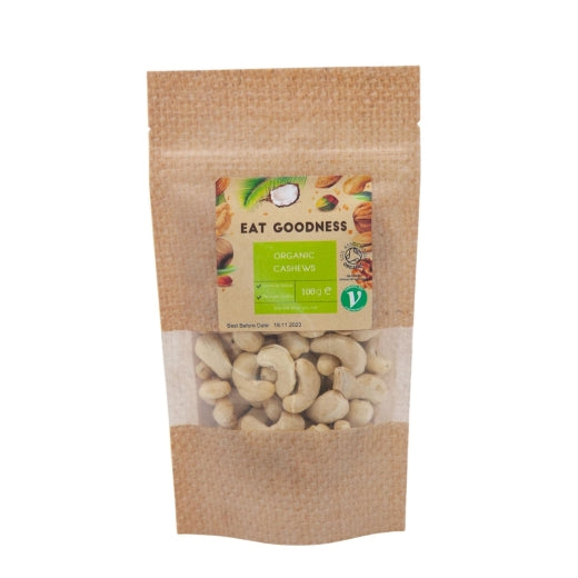 Gd Eat Goodness Org Cashew Nuts 100G , 100GR - Aytac Foods Wholesale