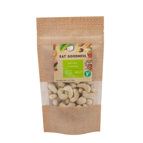 Gd Eat Goodness Org Cashew Nuts 100G , 100GR - Aytac Foods Wholesale