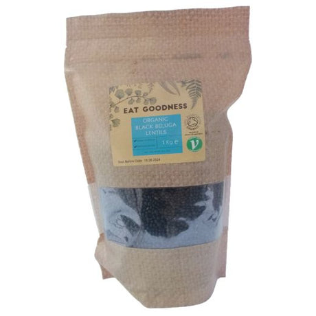 Gd Eat Goodness Org Black Beluga Lentils 1Kg , 1KG - Aytac Foods Wholesale