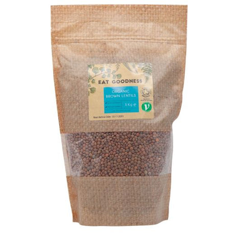 Gd Eat Goodness Org Brown Lentil 1Kg , 1KG - Aytac Foods Wholesale