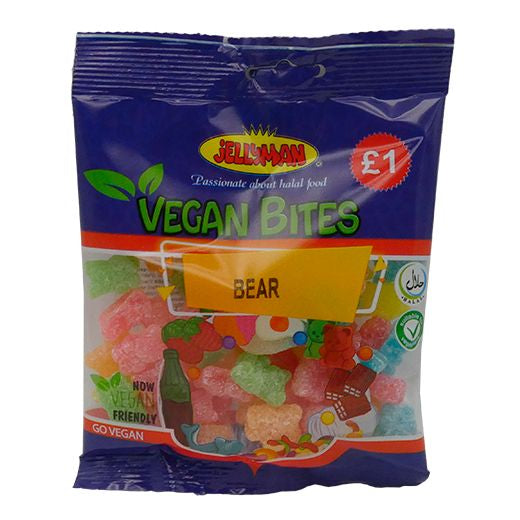 Jellyman Vegan Fizzy Bears (120GR) x 12 - Aytac Foods Wholesale