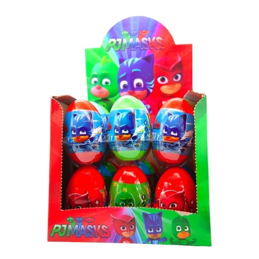 Jm Lolliboni Pj Masks  Surprise Egg , 4GRX24PCS - Aytac Foods Wholesale