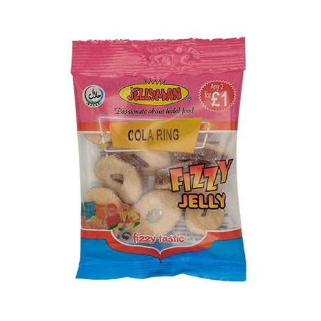 Jm Jellyman Fizzy Cola Rings (24x80GR) - Aytac Foods Wholesale