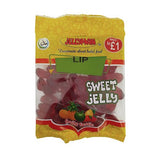 Jellyman Lip Shaped Fruit Jelly Sweets 80g (Box of 24)