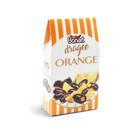 Jm Bonart (17) Dragee Dark Chocolate Orange (1356) , 100G - Aytac Foods Wholesale