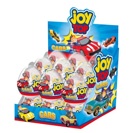 Jellyman Bonart Joytop Cars Crystal Egg Lollipop With Surprise Toy (6x11Gx12)