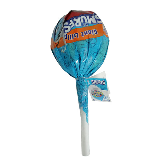 Jm Un Giant Lollypop-Smurfs Surprise (12x120G+SURPRISE) - Aytac Foods Wholesale