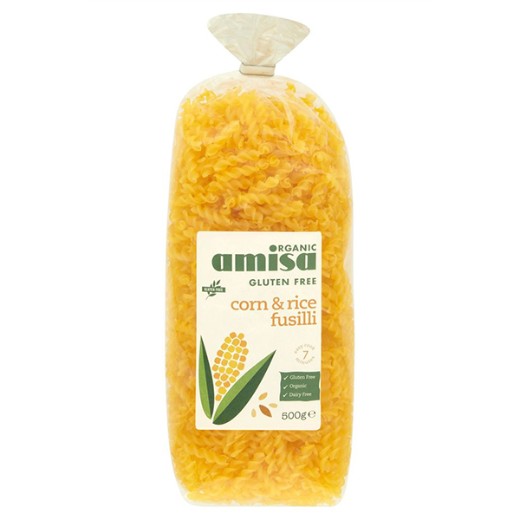Amisa Organic Corn & Rice Fusilli (10X500GR)