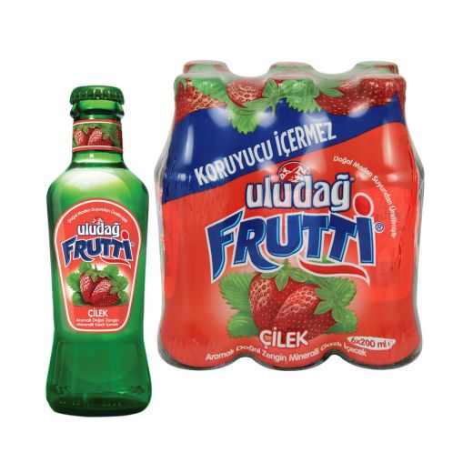 Uludag Frutti Cilek (Strawberry) , 200MLX6PCS
