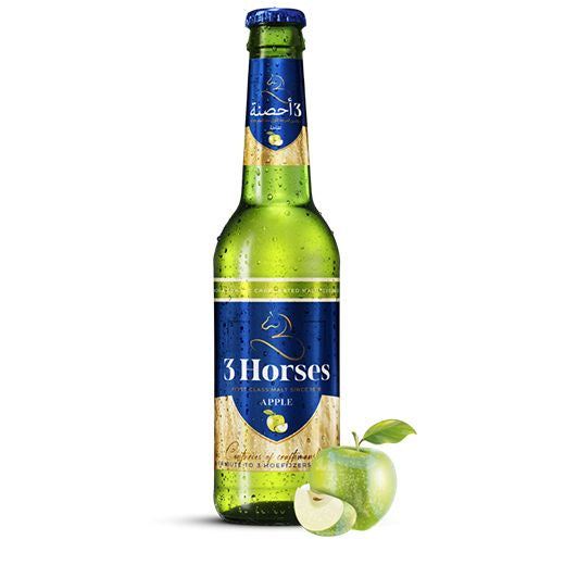 3 Horses Malt Apple (Non-Alc) (6X300ML) x 4