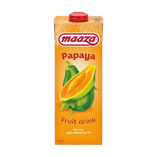 Maaza Papaya Drink 1Lt- Tetra (12x1L) - Aytac Foods Wholesale