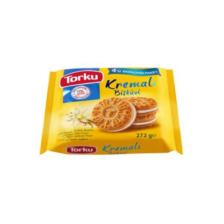 Torku Biscuit With Plain Cream [Family Pack] , 61GRX4PCS - Aytac Foods Wholesale