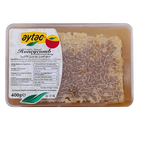 Aytac Acacia Honey With Comb (Tray) , 400GR - Aytac Foods Wholesale