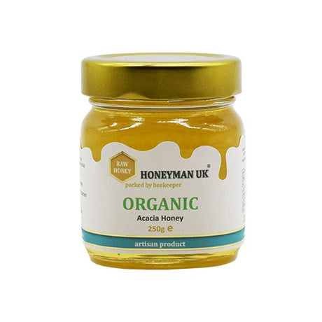 Honeyman Organic Acacia Honey 250Gx6 - Aytac Foods Wholesale