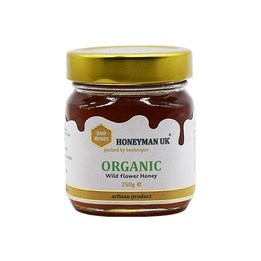 Honeyman Organic Wild Flower Honey 250Gx6