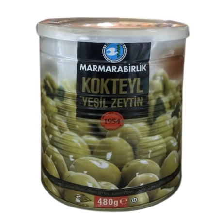 Mar B. (3Xl)Cocktail Green Olives(Tin)(161-180) , 480GR - Aytac Foods Wholesale