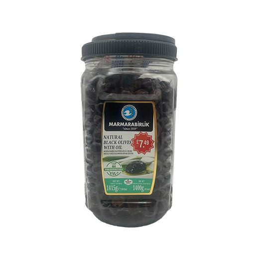 Mar B.Nat. Black Olives With Oil [PET] 2Xs - Green (1400g) product image