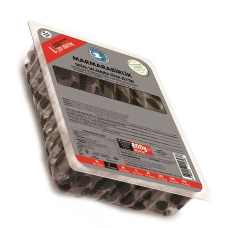 Mar B.Gemlik Hiper Black Olives (Vac-Pack) L Silver (231-260) , 800GR - Aytac Foods Wholesale