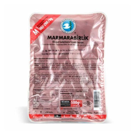 Mar B. Dogal Salamura Siyah Zeytin Pink (Vac-Pack) [M] [261-290] , 500GR - Aytac Foods Wholesale