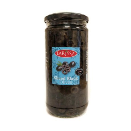 Larissa Black Sliced Olives , 720GR - Aytac Foods Wholesale