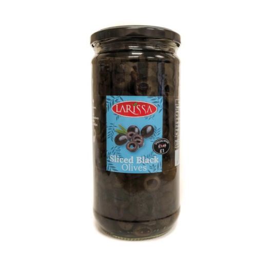 Larissa Black Sliced Olives , 720GR - Aytac Foods Wholesale