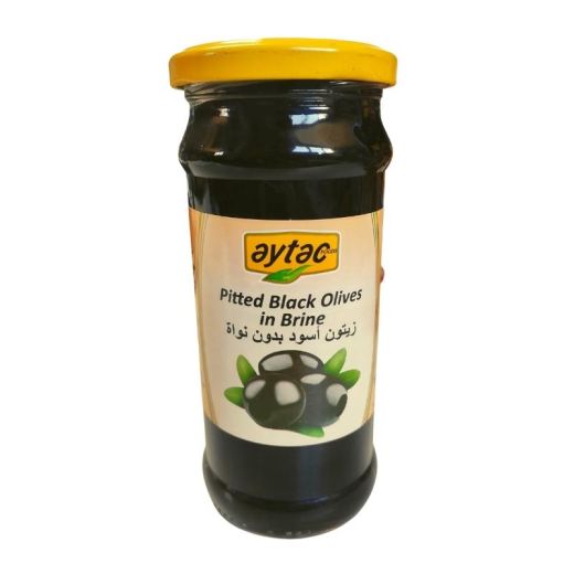 Aytac Black Pitted Olives (Jar), 370ML
