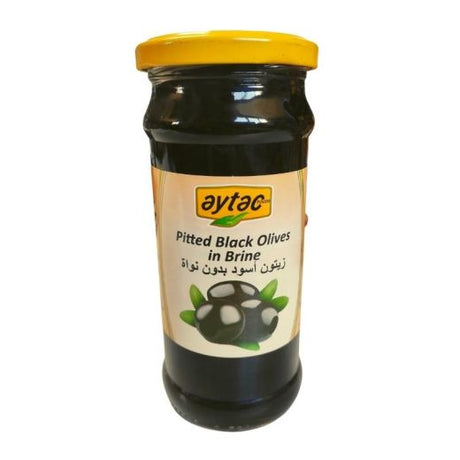 Aytac Black Pitted Olives (Jar), 370ML