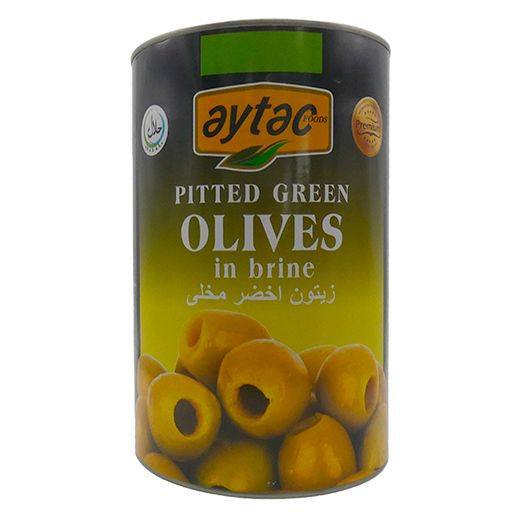 Aytac Green Pitted Olives (A12 Tin) (2000GR) x 3 - Aytac Foods Wholesale