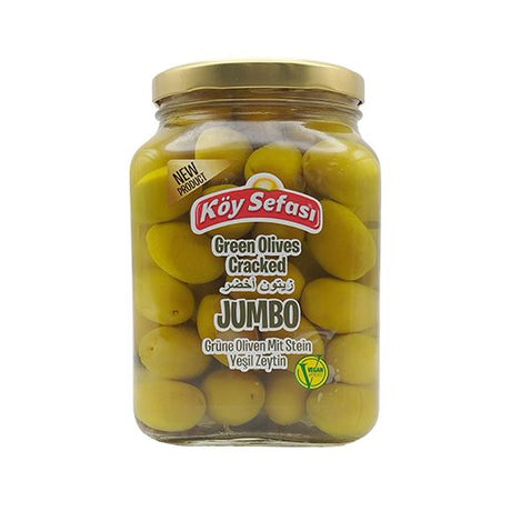 Koy Sefasi Green Olives Jumbo Cracked [Jar] (6x900GR) - Aytac Foods Wholesale