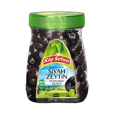 Koy Sefasi Black Olive Gemlik Yagli Sele Extra [Pet] , 450GR - Aytac Foods Wholesale