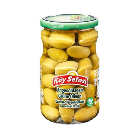 Koy Sefasi Green Olives Cracked [Jar](Kirma) (12x400G) - Aytac Foods Wholesale