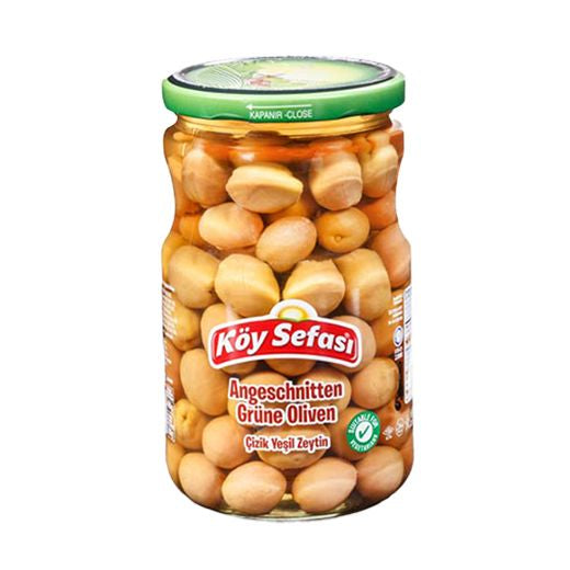 Koy Sefasi Green Olives Scratched [Jar](Cizik) (12x400G) - Aytac Foods Wholesale