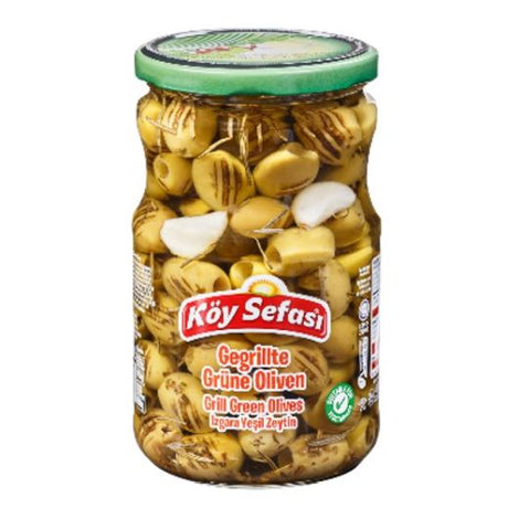Koy Sefasi Green Olives Grilled [Jar] (12x350GR) - Aytac Foods Wholesale