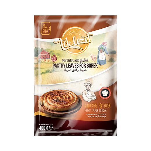 Tek Lezzet Phyllo Pastry for Borek 400g (Pack of 16)