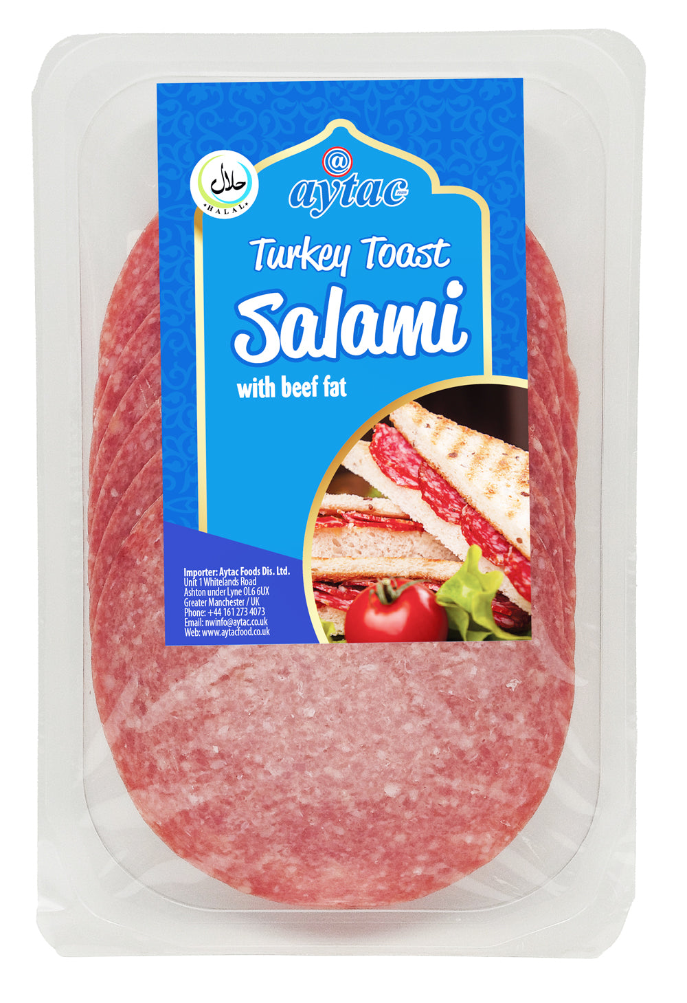 Aytac Sliced Toast Salami with Beef 100g Box of 18