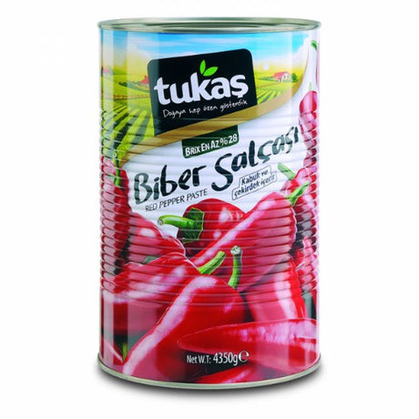 Tukas Pepper Paste (Mild) [Tin] , 4350GR - Aytac Foods Wholesale