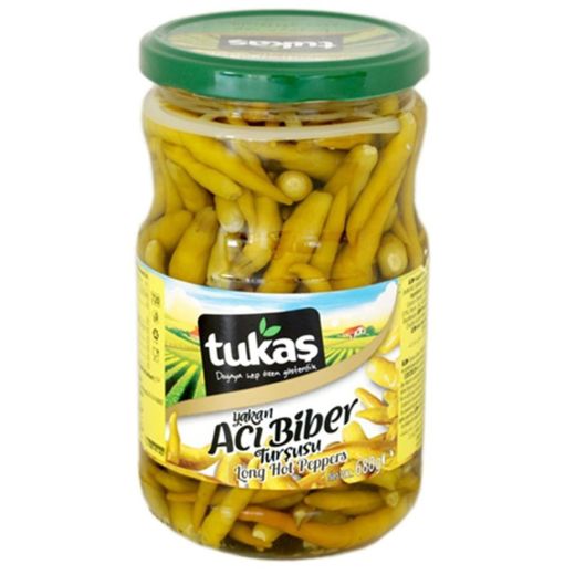 Tukas Yakan Biber Tursusu / Long Hot Pepper , 680GR - Aytac Foods Wholesale