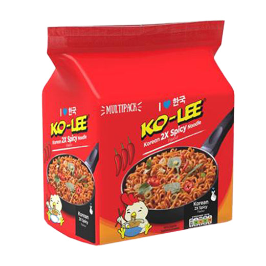 Ko-Lee Korean 2 X Spicy 4 Pack Instant Noodle (4X70GR) x 6 - Aytac Foods Wholesale