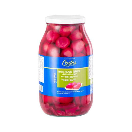 Cortas Pickled Turnips Whole With Beetroot-4X3000G Jar (6547) (4x3000GR) - Aytac Foods Wholesale