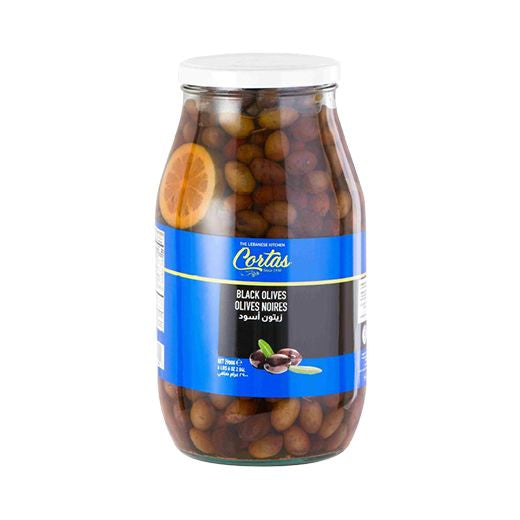 Cortas Black Olives -4X2900G Jar (6090) (4x2900GR) - Aytac Foods Wholesale