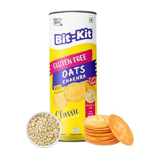 Bitkit Oats Classic Coin Khakhra Jar 100G