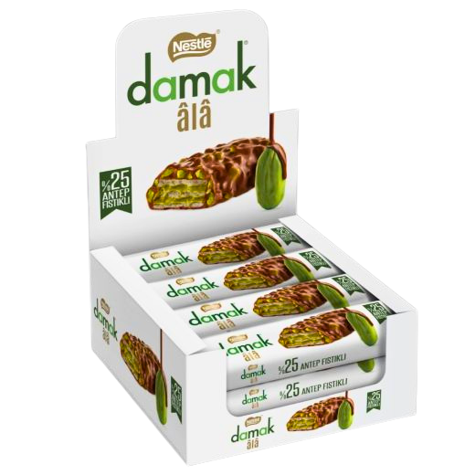 Nestlé Damak Ala Pistachio Chocolate Bars 30g (16x12 Pack) - Aytac Foods Wholesale