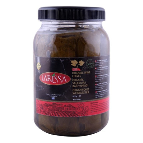 Larissa Organic Vine Leaves (Pvc Jar) , 450GR - Aytac Foods Wholesale