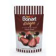 Jm Bonart Dragee Dark Choc. Coated Freeze Dried Strawberry Bag 80Gr (80GR) x 12 - Aytac Foods Wholesale