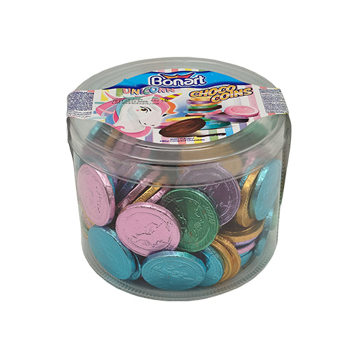 Jm Bonart Unicorn Coin Comp. Chocolate Pvc 650G X 12 (2680) (12x650G) - Aytac Foods Wholesale