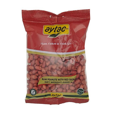 Aytac Peanut Raw With Red Skin (Nut Bag) (12x200GR) - Aytac Foods Wholesale