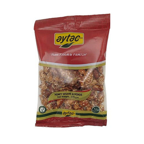 Aytac Honey Sesame Almonds (Nut Bag) (12x170GR) - Aytac Foods Wholesale