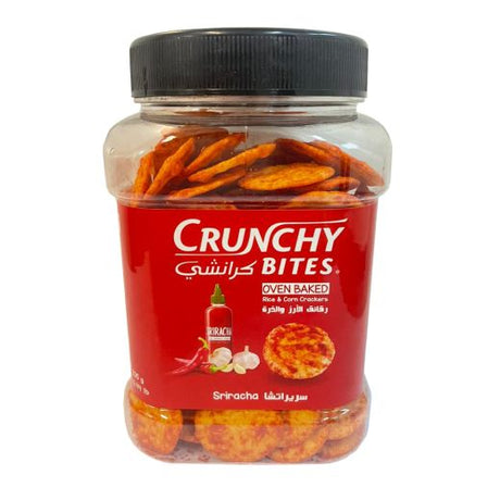 Zeidan Crunchy Bites Crackers Sriracha (Pet Jar) , 200GR - Aytac Foods Wholesale