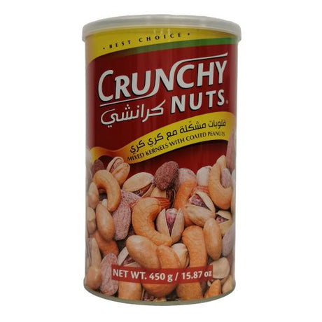 Zeidan Crunchy Nuts Mixed Cans Mixed Kernel And Coated Peanuts (Red) (12x450GR) - Aytac Foods Wholesale